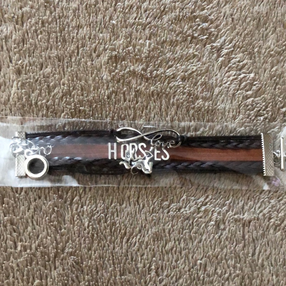 Horse love infinity bracelet and necklace bundle